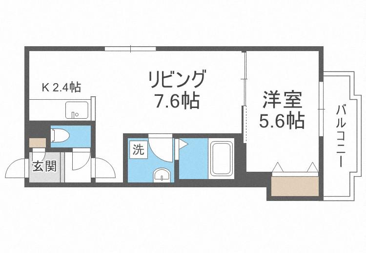 KIRARA(1LDK/4階)の間取り写真
