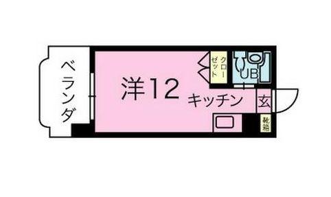 新都心マンション大興(ワンルーム/10階)の間取り写真