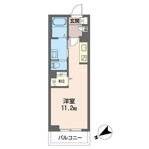 クオリスタ都賀(ワンルーム/3階)の間取り写真