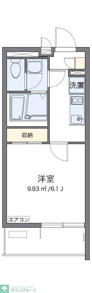 クレイノ栞(1K/3階)の間取り写真
