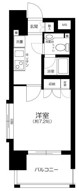 クレイシア新大塚(1K/9階)の間取り写真