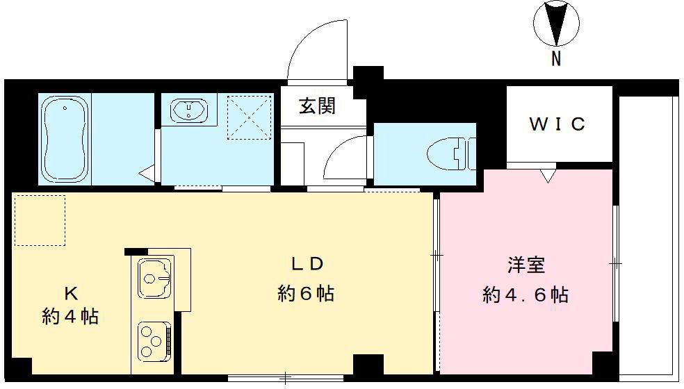 ドルチェ ヴィータ(1LDK/2階)の間取り写真