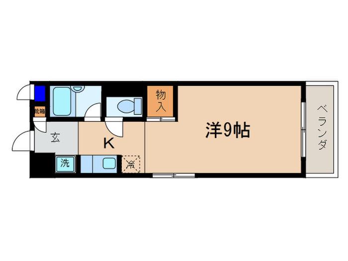 グリーンゲイブルス小寺(1K/4階)の間取り写真