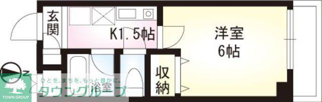 CMSビル(1K/2階)の間取り写真