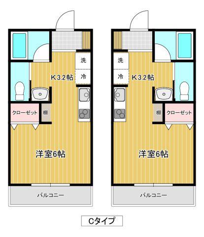 クロスハーモニー(ワンルーム/1階)の間取り写真