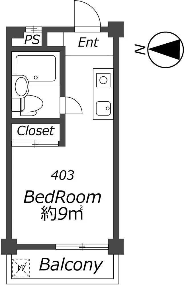 メゾンドセジュール(ワンルーム/4階)の間取り写真