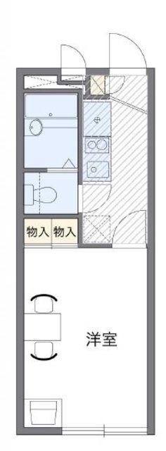 レオパレスメルベーユIII(1K/1階)の間取り写真