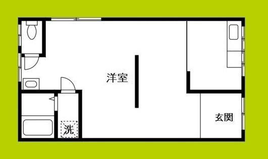 カナザワ文化(ワンルーム/2階)の間取り写真