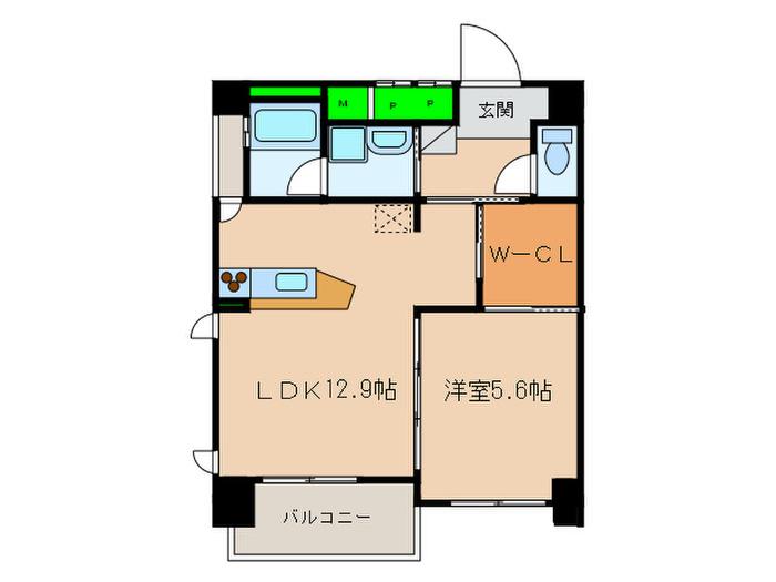 AQUA STAGE 1(1LDK/7階)の間取り写真