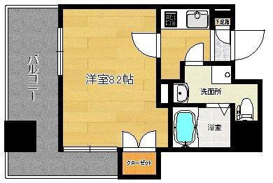 リファレンス下呉服町(1K/5階)の間取り写真