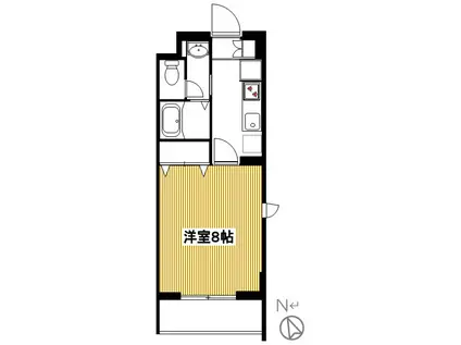 フォーラムクイーン(1K/1階)の間取り写真