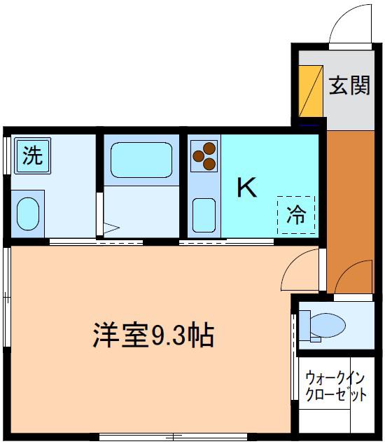 セシボン32(1K/2階)の間取り写真