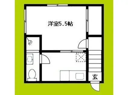 リビング姫島(1K/2階)の間取り写真