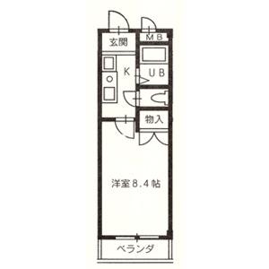 エスポア八田(1K/3階)の間取り写真