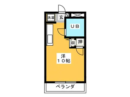 コーポM(ワンルーム/3階)の間取り写真