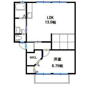 ハイツサンライフA・B(1SLDK/1階)の間取り写真
