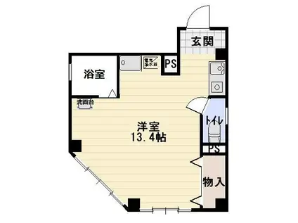 アヴェニュー(ワンルーム/4階)の間取り写真