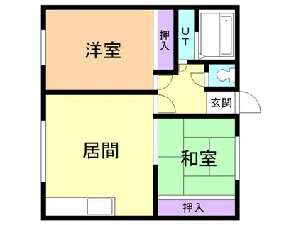 サニークレスト近井II(2LDK/1階)の間取り写真