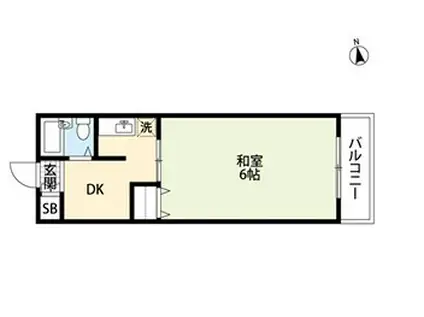 メゾン・ド・クラルテ(1K/4階)の間取り写真