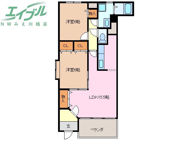 マジェステ(2LDK/1階)の間取り写真