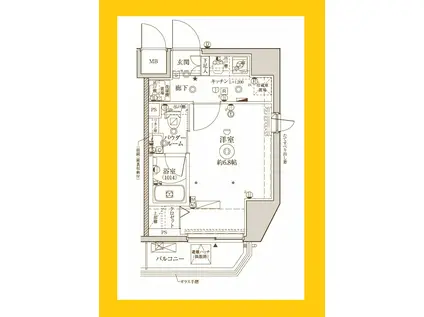 CRACIA YOKOHAMA ノース(1K/10階)の間取り写真