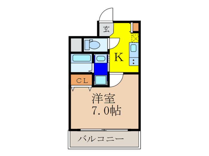 LA VIE 江坂イースト(1K/6階)の間取り写真