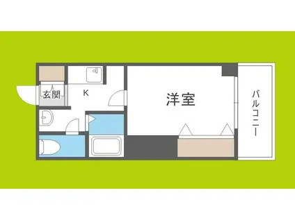 NCOURT東粉浜(1K/3階)の間取り写真