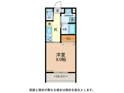 フリーデン西軽井沢(1K/2階)の間取り写真