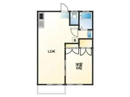 セイシェルハイムⅢ(1LDK/1階)の間取り写真
