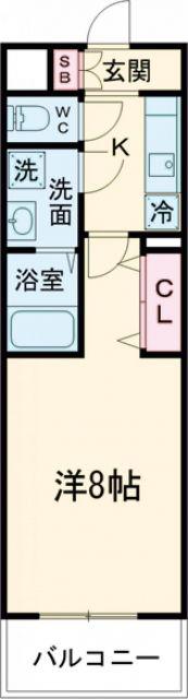 S-RESIDENCE四日市市堀木AMANTE(1K/11階)の間取り写真