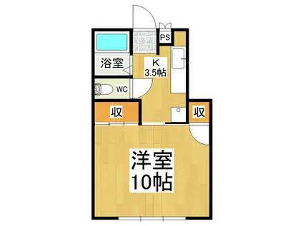 稼ぐ家姫22号(1K/2階)の間取り写真