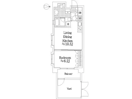 日神デュオステージ杉並井荻(1LDK/1階)の間取り写真