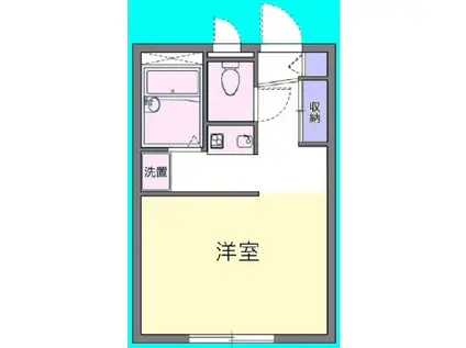 IRいしかわ鉄道 野々市駅(IR) 徒歩15分 2階建 築26年(1K/2階)の間取り写真
