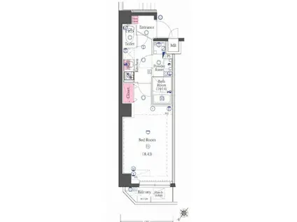 CAFE DE LA PAIX TOKYOカフェ ド ラペ トウキョ(1K/2階)の間取り写真