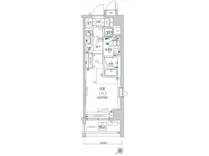 LEA横濱西口壱番館(1K/2階)の間取り写真