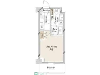 KI-LIGHT KINSHICHO(1K/2階)の間取り写真