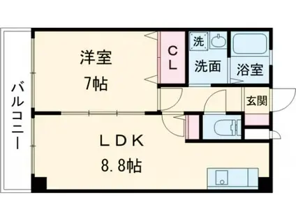 TTM・CALM(1LDK/3階)の間取り写真