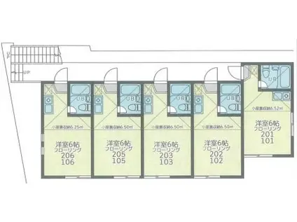 ネオステージ横須賀中央(1K/2階)の間取り写真