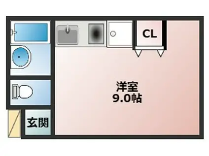 コーポレーヴ(ワンルーム/1階)の間取り写真