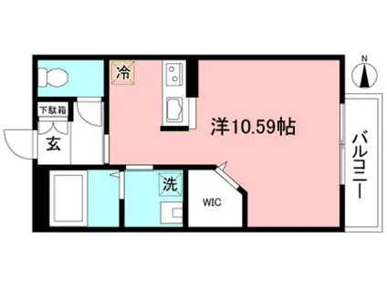 ハウス261(ワンルーム/1階)の間取り写真
