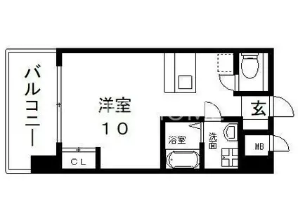 パニール・永和(ワンルーム/3階)の間取り写真