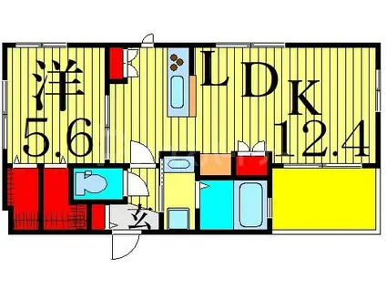 MAISON HATSUNE(1LDK/2階)の間取り写真