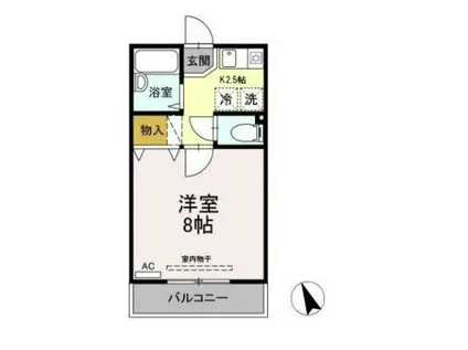 ハイムリベエール(1K/1階)の間取り写真