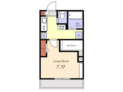 LAPULE PARTII(1SK/2階)の間取り写真