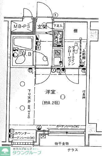 グリーンパーク亀有II(ワンルーム/1階)の間取り写真
