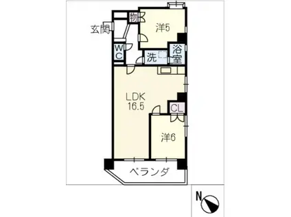 日映マンションII(3LDK/7階)の間取り写真