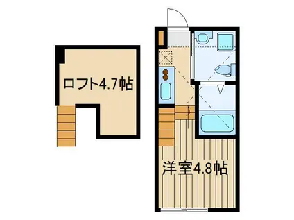 ルーエ大泉学園(1K/1階)の間取り写真