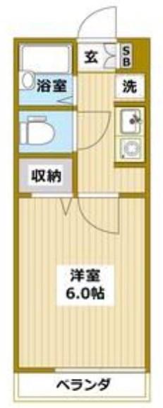 VILLA510 NO.6(1K/1階)の間取り写真