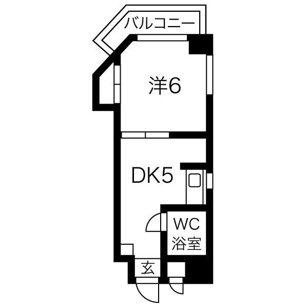 シンプルライフ荒田(1DK/3階)の間取り写真
