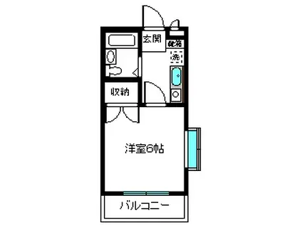 ベイプレステージ(1K/3階)の間取り写真
